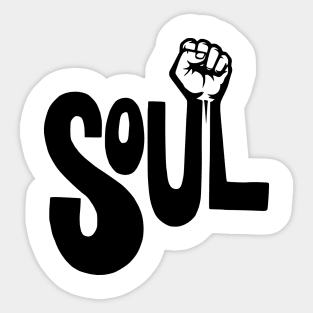 Soul Power - Retro Raised Fist Sticker